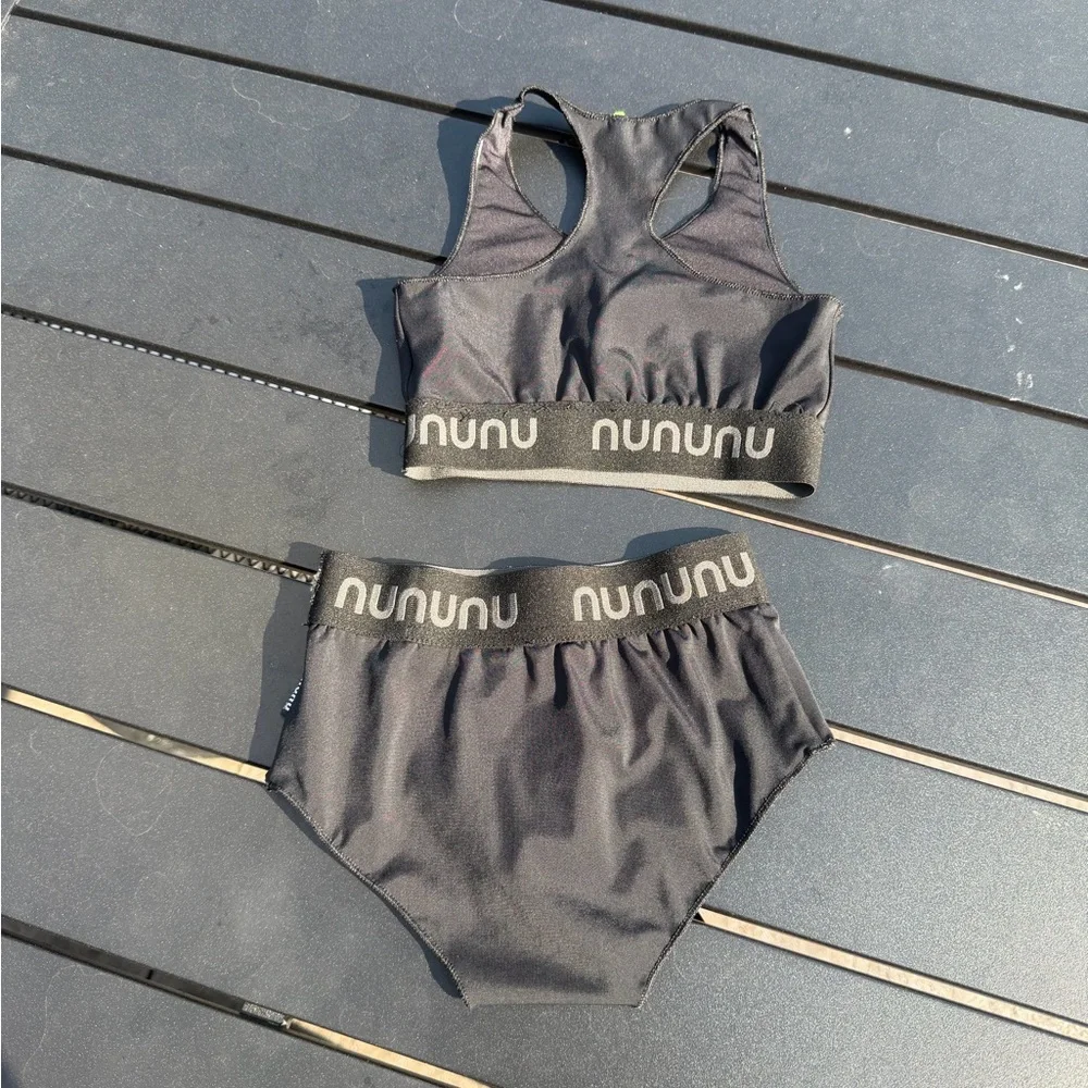 NUNUNU Black 2 Piece Bikini Swim Suit size 4T 5T
